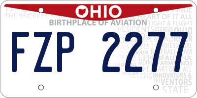 OH license plate FZP2277
