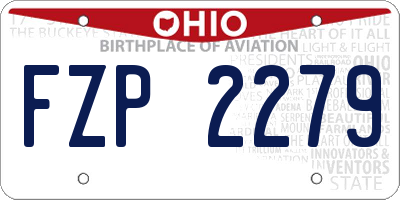 OH license plate FZP2279