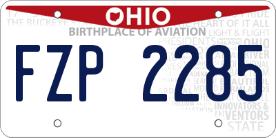 OH license plate FZP2285