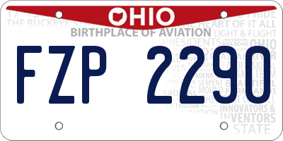 OH license plate FZP2290