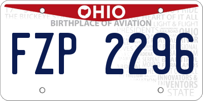 OH license plate FZP2296