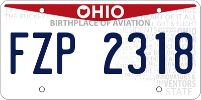 OH license plate FZP2318