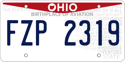OH license plate FZP2319