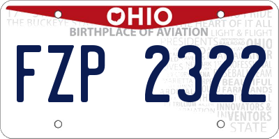 OH license plate FZP2322