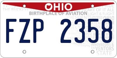 OH license plate FZP2358