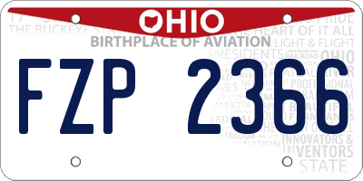 OH license plate FZP2366