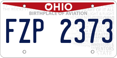OH license plate FZP2373