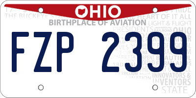 OH license plate FZP2399