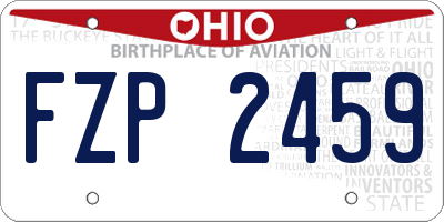 OH license plate FZP2459
