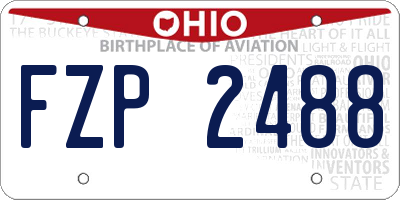 OH license plate FZP2488