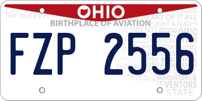 OH license plate FZP2556
