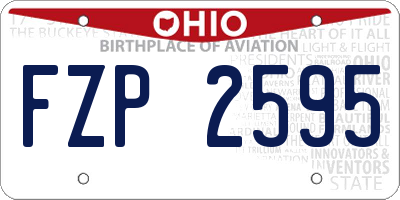 OH license plate FZP2595