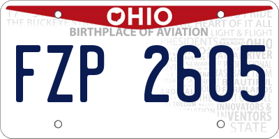 OH license plate FZP2605