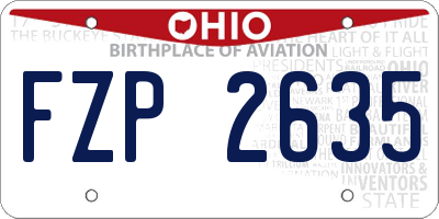 OH license plate FZP2635