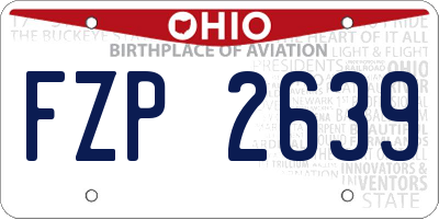OH license plate FZP2639