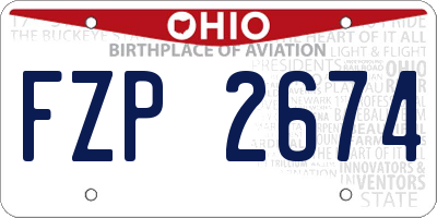 OH license plate FZP2674