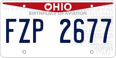 OH license plate FZP2677