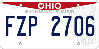 OH license plate FZP2706