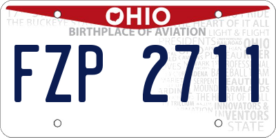 OH license plate FZP2711