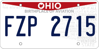 OH license plate FZP2715