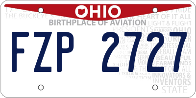 OH license plate FZP2727