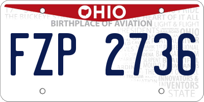 OH license plate FZP2736