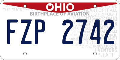 OH license plate FZP2742