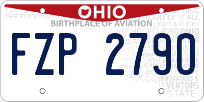OH license plate FZP2790
