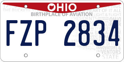 OH license plate FZP2834