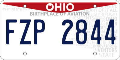 OH license plate FZP2844