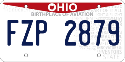 OH license plate FZP2879