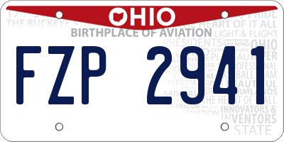 OH license plate FZP2941