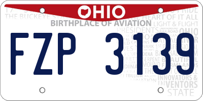 OH license plate FZP3139