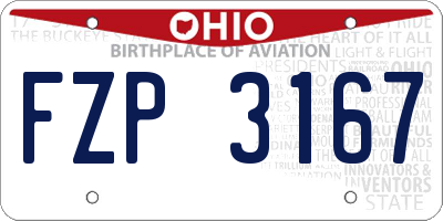 OH license plate FZP3167