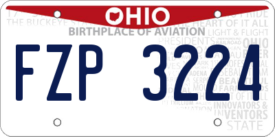 OH license plate FZP3224