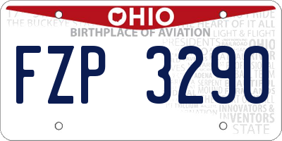 OH license plate FZP3290