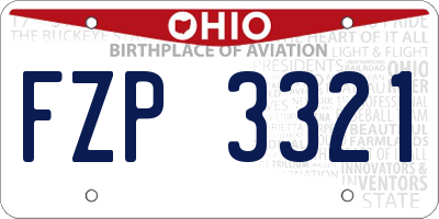 OH license plate FZP3321