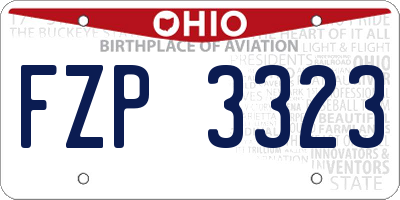 OH license plate FZP3323