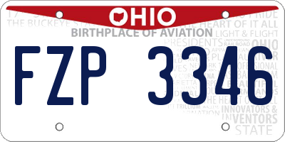 OH license plate FZP3346