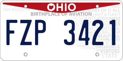 OH license plate FZP3421