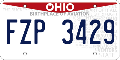 OH license plate FZP3429