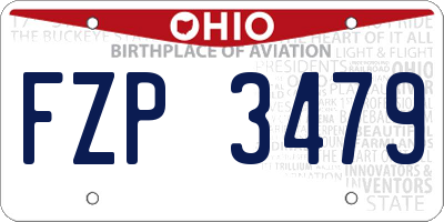 OH license plate FZP3479
