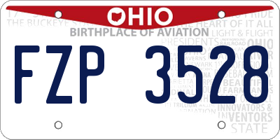 OH license plate FZP3528