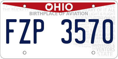OH license plate FZP3570