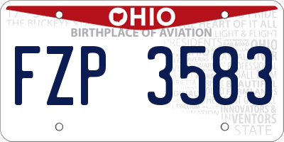 OH license plate FZP3583