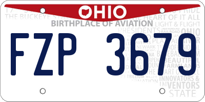 OH license plate FZP3679