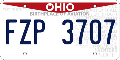 OH license plate FZP3707