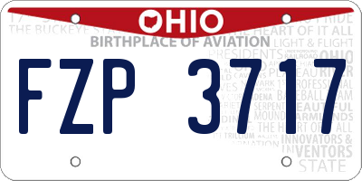 OH license plate FZP3717
