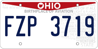OH license plate FZP3719