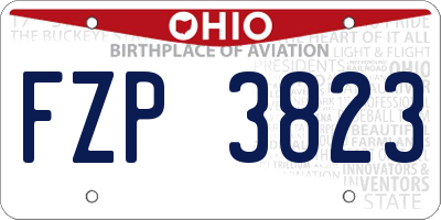 OH license plate FZP3823